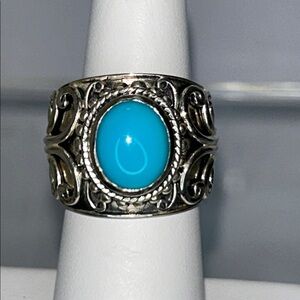 NWOT Samuel B. Sterling Silver Genuine Turquoise Designer Ring